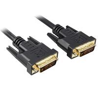 PremiumCord DVI Connection Cable 1 m Dual Link DVI-D (24 + 1) Male to Male Digital Full HD 1080P Maximum Resolution 2560 x 1600 Pixel 60Hz Colour Black