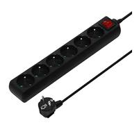 PremiumCord Extension Cable 230 V 2 m 3 Sockets + Switch, Black 3 m