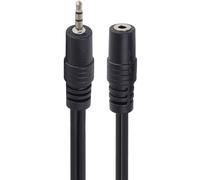 PremiumCord Extension Jack Cable 2.5 mm Length 2 m Jack 2.5 mm Male to Female AUX Headset Audio Extension Cable Shielded Colour Black
