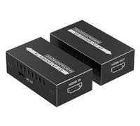 PremiumCord HDMI Extender 4K to 60 m Over Cable Cat6/6A/7, UHD 4K 2160p 60 Hz, Full HD 1080p, 18 Gbps, HDMI2.0, HDCP2.2, Metal Housing, Black