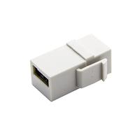 PremiumCord Keystone Module USB 2.0 Jumper to Plug in Keystone Socket White Color