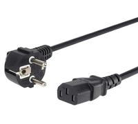 PremiumCord KPSP3 power cable - power cables (CEE7/7 Schuko, C13 coupler, Male/Female, Black)