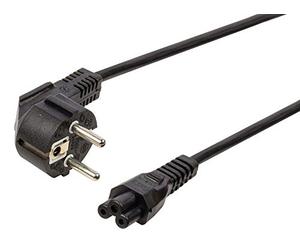PremiumCord kpspt5 Mickey Mouse Power Cable 230 V 5 m with Power Cable with Protective Contact Angled to Plug for IEC320C5 Cold Appliances, PC Power Cable 3 Pin