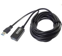 PremiumCord ku3rep5 USB 3.0 Extension Cable with Repeater 5 m, Data Cable SuperSpeed up to 5 Gbit/s, Charging Cable, USB 3.0 Type A Female to Male, Colour Black, Length 5 m