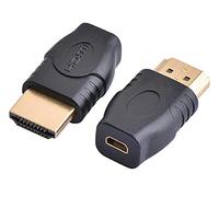 PremiumCord Micro HDMI Type D to HDMI Type A Female to Male Adapter Full HD 1080p Gold Plated Connectors No Loss Quality Black