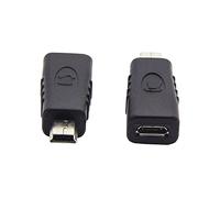 PremiumCord Micro USB 2.0 to Mini USB 2.0 5pin Female to Male Adapter Black