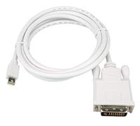 PremiumCord Mini DisplayPort to DVI M/M 2 m Mini DP to DVI-D 1.1 Adapter Cable, up to 1.65 Gbps, Compatible with Video Full HD 1080p, White