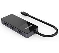 PremiumCord MST Adapter USB-C (DP 1.4) to 3X DisplayPort 1.4 for Monitors up to 8K @ 60Hz (Three Times 4K), Extended + Mirror + Duplicate Modes, Black, ku31dp08