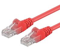 PremiumCord Network Cable, Ethernet, LAN & Patch Cable CAT5e, UTP, Quick Flexible & Robust RJ45 Cable 1Gbit/S, AWG 26/7, Copper Cable 100% Cu, Red, 3 m