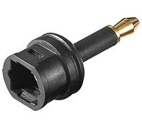 PremiumCord Optical Adaptor Toslink Tos Female to Tos 3.5 mm Male Gold-Plated Black