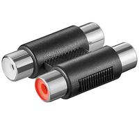 PremiumCord RCA Adaptor 2x Rcaplastic Housing F/Black