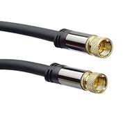PremiumCord Satellite Antenna HQ Cable F-Connector to F-Connector (135 dB), 4x Shielded, Metal Connector, Length 3 m