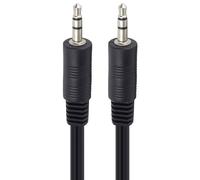 PremiumCord Stereo Jack Cable 0.5 m Stereo Jack Plug to Male Aux Headset Audio Connection Cable for TV Mobile Phones MP3 HiFi Shielded Colour Black
