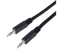 PremiumCord Stereo Jack Cable 2.5 m, 3.5 mm Jack Plug to Male, Aux Headset Audio Connection Cable for TV Mobile Phones MP3 HiFi Shielded Colour Black