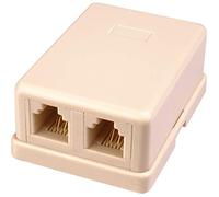 PremiumCord Telephone Socket on the Wall 2 x RJ11 Self-Adhesive TRZ5
