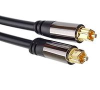 PremiumCord Toslink 3m External Diameter 6mm Digital HQ Audio Soldered Audio Cable Black Silver Gold