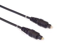PremiumCord Toslink Optical Audio Cable 1 m Toslink Male to Male Digital Cable for Stereo System HiFi Sounbar TV HQ Audio Gold-Plated Colour Black