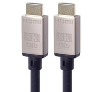 PremiumCord Ultra High Speed HDMI 2.1 Cable, Resolution 8K@60Hz 4320p, 3D, eARC, HDR, Gold Plated Connectors, Metal Connectors, Length 0.5m