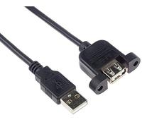 PremiumCord USB 2.0 Extension Cable with Screw Connection 2 m Black