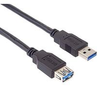 PremiumCord USB 3.0 Extension Cable 1 m, Data Cable SuperSpeed up to 5 Gbit/S, Charging Cable, USB 3.0 Type A Female to Male, 9 Pin, 3x Shielded, Colour Black, Length 1 m