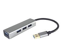 PremiumCord USB 3.0 Superspeed HUB 4-Port 5Gbps USB Male for 4 USB Female Colour Silver