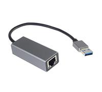 PremiumCord USB 3.0 to Gigabit RJ45 Ethernet 10/100/1000Mbit LAN Adapter USB 3.0 Type A Male to RJ45 Female Cat5/6/7 Metallic Design Space Grey 20cm