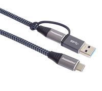 PremiumCord USB-C to USB-C with Reduction Braided 2 m USB Cable