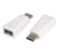 PremiumCord USB 3.2C to Micro USB Male to Female Adapter M/F White