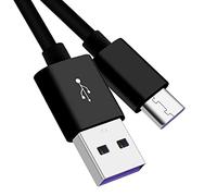 PremiumCord USB-C 0.5m, 5A Super Fast Charge, USB Type C to USB A, Suitable for Type C Devices, Black, 0.5m
