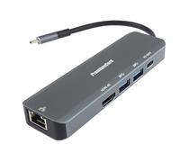 PremiumCord USB-C Dock with 4K HDMI, 2x USB 3.2, RJ45 10/100/1000Mbps and PD 100W, UHD 4K 2160p 30Hz, Full HD 1080p, USB 3.2 Type C, Plug and Play, Aluminium Case, Length 20 cm