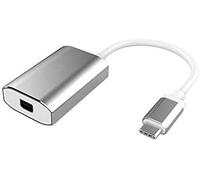 PremiumCord USB-C to Mini DisplayPort 4K Adapter, Aluminium Housing, USB 3.1 Type C Male to Mini DP Female, Resolution 4K 2160p 60Hz, Colour Silver and White, Length 15 cm