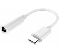 PremiumCord USB-C to StereoJack 3.5 mm Adapter with DAC Chip, Headphone Adapter, USB 3.2 Type C Male to Jack Jack Female, AUX Audio, Compatible with All Android and iOS Devices, White, 10 cm