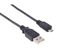 PremiumCord USB - Micro USB Connection Cable 0.2 m, USB A Male to Micro B Male, USB 2.0 High Speed Data Cable 480 Mbit/s, 5 Pins, 2x Shielded, AWG28, Colour Black, 0.2 m