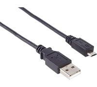 PremiumCord USB - Micro USB Connection Cable 1.5 m USB A Male to Micro B Male USB 2.0 High Speed Data Cable 5 Pins 2 x Shielded AWG28 Colour Black Length 1.5 m
