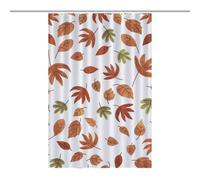 PremiumMaple Leaf Fabric Shower Curtain with 12 C-Shaped Hooks, Stainless Grommets, Splash Guard - Curtains with Hooks, Shower Curtain with Hooks, Washable Shower Curtain46.85x70.87Inch(119x180cm)
