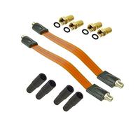 PremiumX 2x Sat window lead-through + 4x F-plug + 4x rubber grommets Flat cable set for windows and doors Ultra extra flat lead-through cable