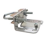 PremiumX Galvanised Steel Pole Base Diameter 20-60 mm - Robust Bracket with Tooth Clamp for Satellite Dishes and Aerial Poles