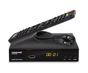 PremiumX Satellite Receiver HD 521 FTA Digital SAT TV Receiver DVB-S2 FullHD HDMI SCART 2X USB Multimedia Player 12V External Power Supply