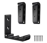 PREMJCROY 3 PCS Folding Hooks Heavy Duty Wall Hooks Black 90° Foldable Hanging Hooks Aluminum Alloy Coat Hooks for Kitchen Bathroom Wall Jacket Towel Keys Bags Hat Hangers