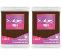 Premo Sculpey Light-Weight Professional Crafting Clay, Burnt Umber, 2oz (Pack of 2)