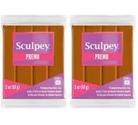 Premo Sculpey Light-Weight Professional Crafting Clay, Raw Sienna, 2 oz (Pack of 2)