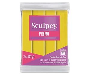 Premo! Sculpey Polymer Oven Bake Coloured Modelling Clay 2Oz Cadmium Yellow
