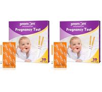 Premom Early Detection Pregnancy Test: 20 Pregnancy Test Strips 10mIU/ml Sensitive Ultra Early Home Fertility Test, Powered by Premom Ovulation Predictor (Pack of 2)