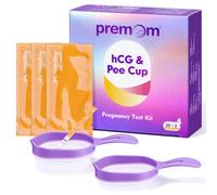 Premom Early Detection Pregnancy Test: 25 Pregnancy Test Strips + 2 Reusable Cups 10 MIU/mL Sensitive Ultra Early Home Fertility Test, Powered by Premom Ovulation Predictor