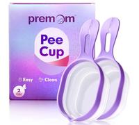 Premom Reusable Pee Cup: 2 x Collapsible Collection Cup for Pee, Specimen Collection Containers | Easy to Use & Clean - Capacity 50ml