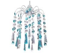 Chandelier Style Ely Ceiling Light Shade Luxury Modern | Ceiling Pendent Acrylic Gem Crystal Bead Droplet Hanging Universal Fit | Light for Bedroom, Living Room, Kitchen, Entryway (Teal)