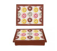 PREMZO Kids Lap Tray Yummy Donuts with Soft Padded Bean Bag Cushion Children Kids Art, Writing, Drawing, Breakfast, Food, Dinner, Serving Lap Tray For Donuts Lovers