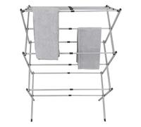 PREMZO Laundry Drying Rack Airer 3 Tier Expandable Collapsible Durable Metal Capacity Efficient Solution Quick Drying Horse Rack Washing Line, Sturdy Clothes Hanger, Silver