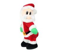 PREMZO Twerking Dancing Santa Claus Singing Hip Animated Twisted Xmas Christmas Decoration Musical Doll Humorous Entertainment Ornament Spectacle Home Living Room (Red & White)
