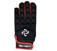 PREMZO Ultra-Pro Left Hand Field Hockey Glove Full Finger Protection flexible Comfortable Design Exceptional Grip Indoor (Red Black, S)